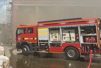 Incendiu la o hală în București FOTO ISU