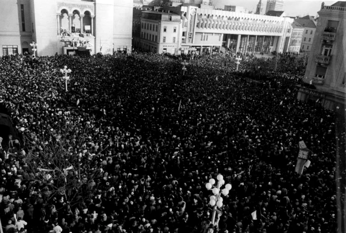Pe 20 decembrie 1989 a luat fiinţă Frontul Democratic Român, în Timișoara Foto: Arhivă