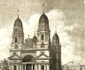 Litografie din 1840 cu Mitropolia Iași