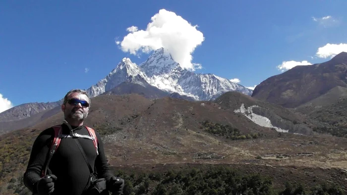 Ioan Florea în timpul ascensiunii din Himalaya în anul 2015. Foto: Arhiva personală