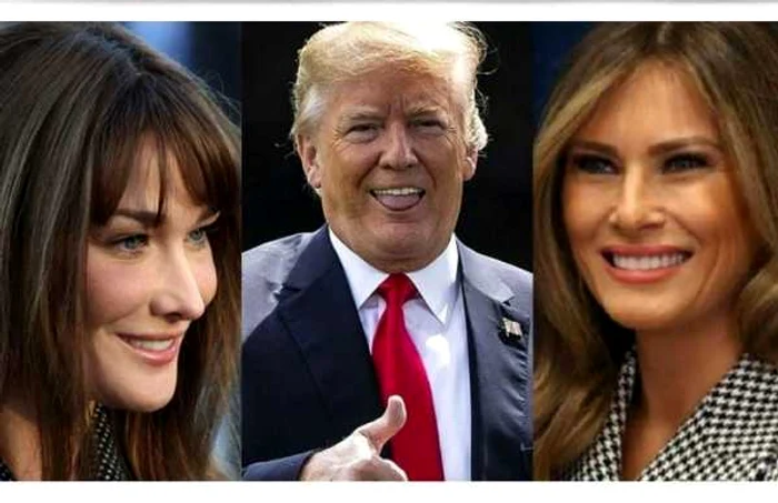 Donald Trump si Carla Bruni colaj