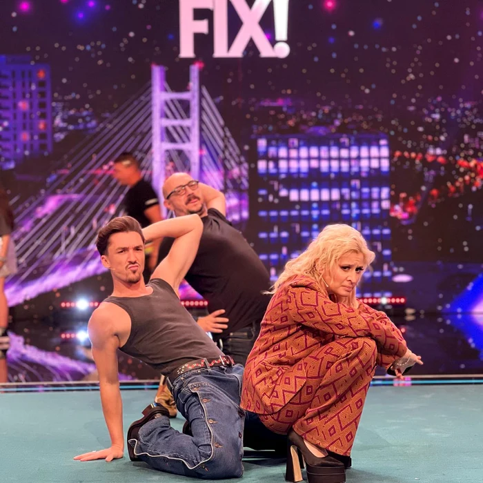 Anisia Gafton la filmările pentru noul show