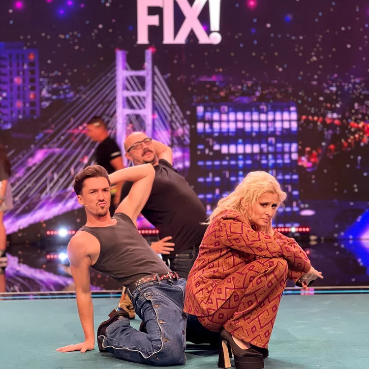 Anisia Gafton la filmările pentru noul show