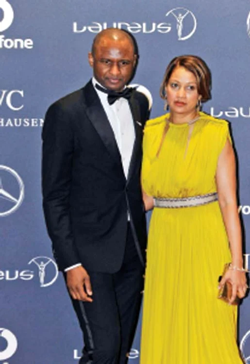 Fostul fotbalist Patrick Vieira şi soţia sa, Cheryl 