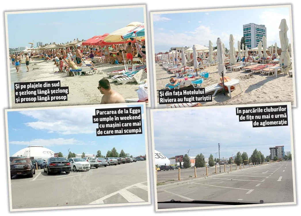
    Sâmbătă. Puhoi de lume pe plaja Fratelli din Mamaia. Luni. Aceeaşi plajă, aceeaşi oră. Aproape nimeni pe şezlong   
