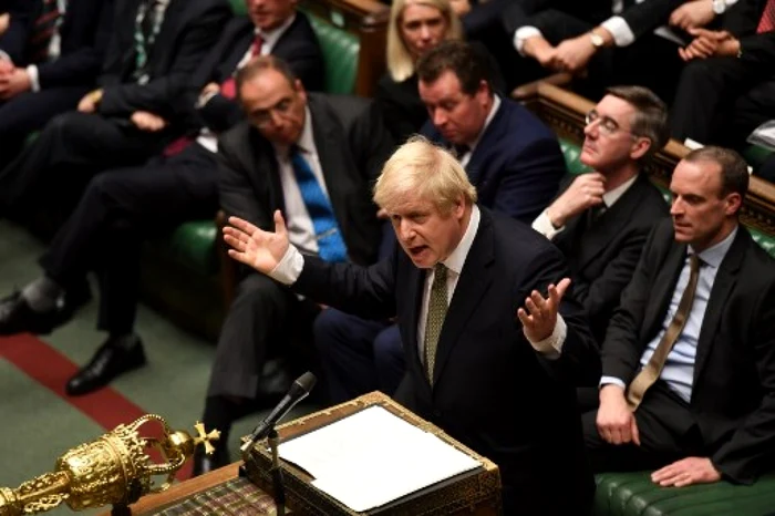 Boris Johnson a primit sustinerea Camerei Comunelor pentru acordul sau privind Brexitul FOTO AFP