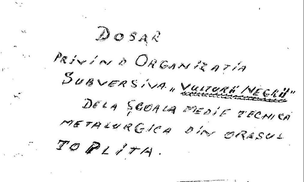 Adolescenții care au pus pe jar Miliția și Securitatea în 1955. Planurile organizației „subversive” Vulturii Negri