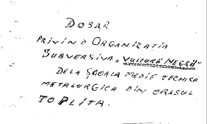 Coperta dosarului privind organizația tinerilor din Harghita FOTO Ana Glavce