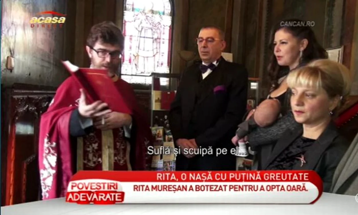 Rita Mureşan a fost naşă de botez
