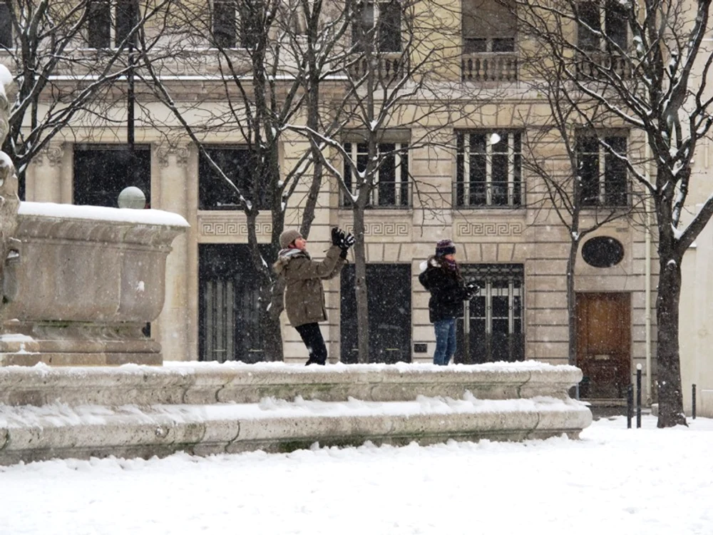 Parisul sub zăpadă (foto: Andreia Mandiuc)