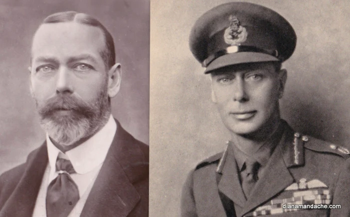 Dinastia Windsor: Regele George V si Regele George VI. Foto: colecţia Diana Mandache