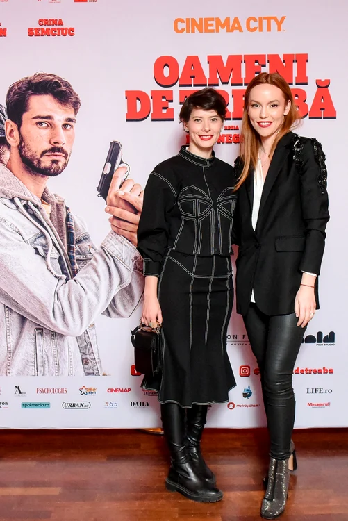 Crina Semciuc si Olimpia Melinte la premiera filmului Oameni de treaba foto Doria Dragusin jpg