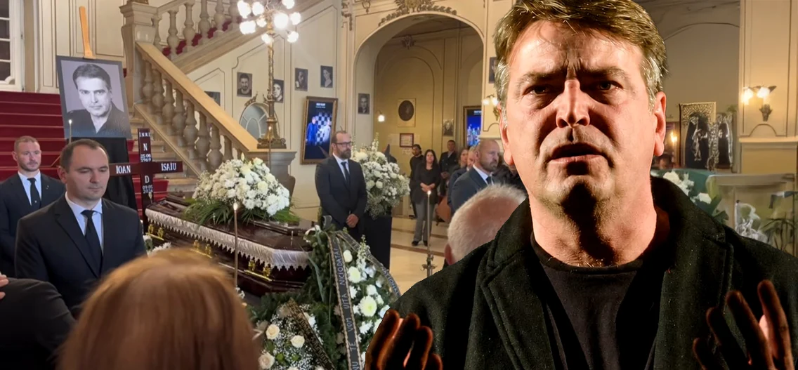 Sicriul cu trupul neînsuflețit al actorului a fost depus, azi, la Teatrul Național din Cluj. Foto: Dejeanul.ro