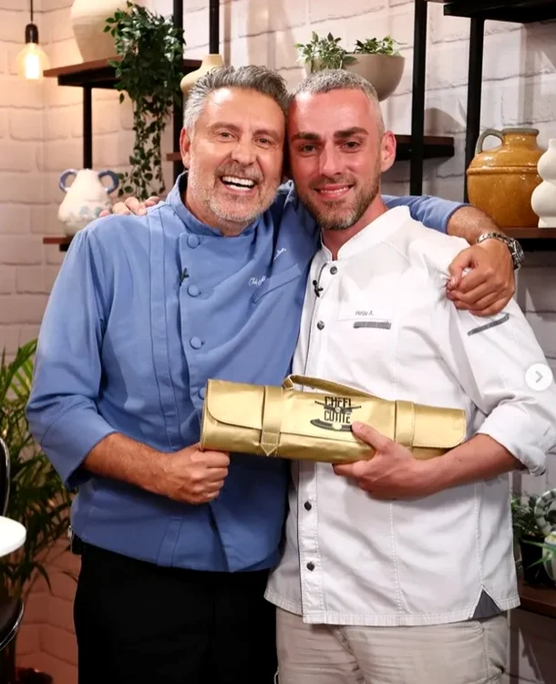 Alexandru Heljiu, posibil câștigător, alături de chef Alexandru Sautner - Foto: Instagram