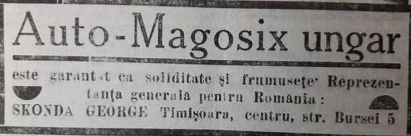 Maşini Timişoara interbelică