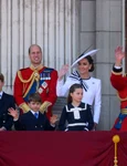 Printul George, Printul William, Printul Louis, Printesa Kate, Printesa Charlotte, Regele Charles si Regina Camilla la Trooping the Colour 2024  profimedia 0881837144 jpg