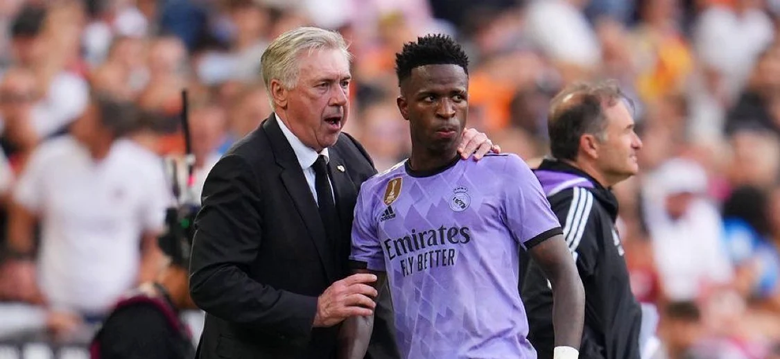 Carlo Ancelotti îl va pregăti pe Vinicius jr la naționala Braziliei. Foto Facebook 