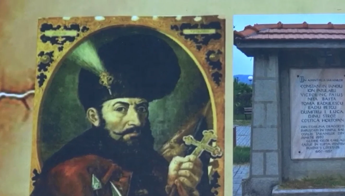 Marele domnitor Mihai Viteazul şi legătura sa cu Vâlcea: Drăgoeşti - locul în care se presupune că s-a născut şi a fost botezat Foto captură video