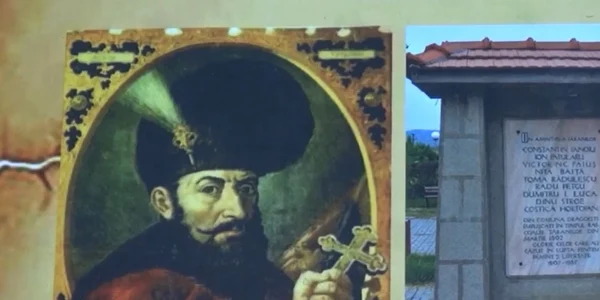 Filmări la Biserica-Sfinţii-Trei-Ierarhi-din-Drăgoeşti-Vâlcea - locul unde se presupune că a fost botezat Mihai Viteazul Foto captură video