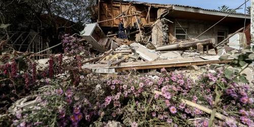 Case distruse de ruși la Bilenke în regiunea Zaporojie FOTO EPA EFE jpg