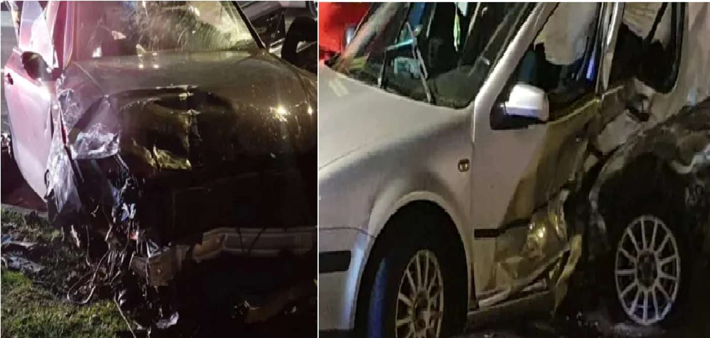 Impact violent între două autoturisme, la Sibiu Foto captură video Sibiu Independent