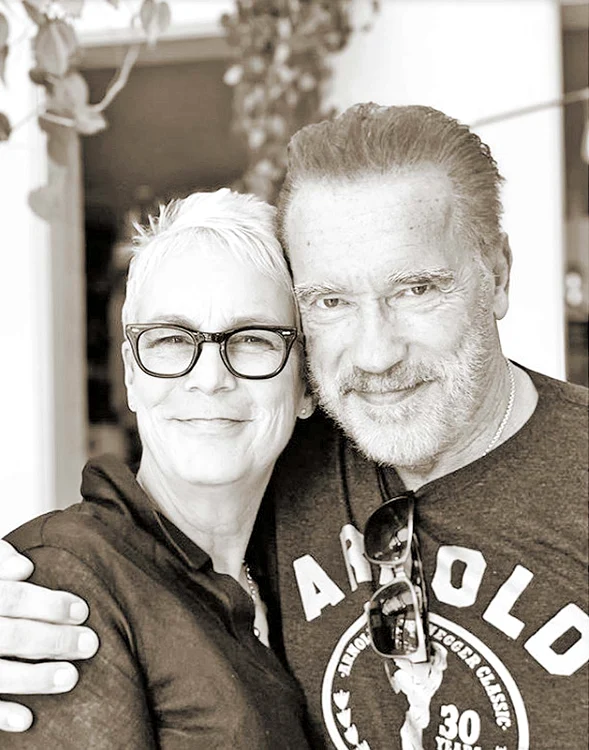 Arnold și Jamie  Lee Curtis, în 2019