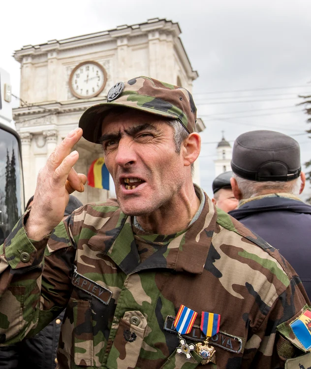 În 2020, mai mulţi soldaţi transnistreni au protestat la Chişinău împotriva Maiei Sandu