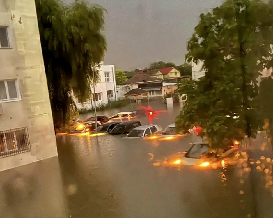 Inundații în Mangalia, 30 august 2024. Foto: Captură ct100.ro
