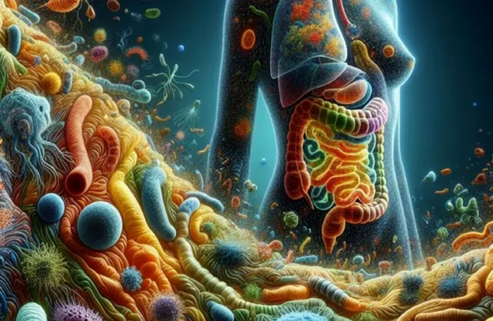 Ilustrație cu microbiota intestinală Foto New Medicine ro