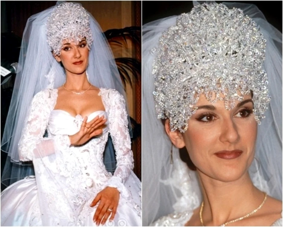 Celine Dion a purtat pe frunte o tiară din cristiale Swarowski