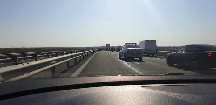 Accident cu maşinile escortate de poliţie FOTO Info Trafic Timiş