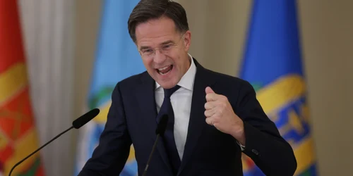 Nicușor Dan și Mark Rutte susțin declarații comune de presă după întâlnirea de la Palatul Cotroceni. FOTO Inquam Photos / George Călin