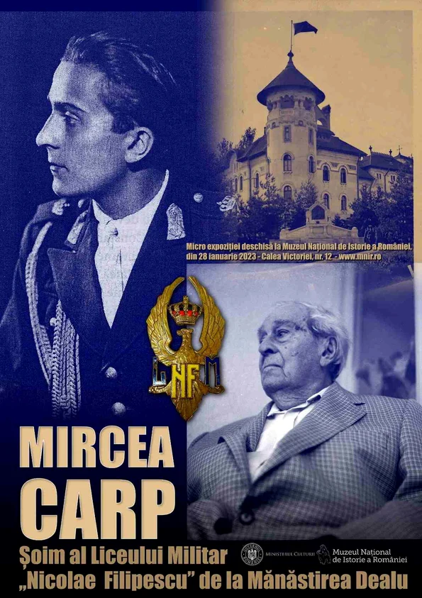 eschiderea micro-expoziției Mircea Carp. Șoim al Liceului Militar ,,Nicolae Filipescu” de la Mănăstirea Dealu, la Muzeul Național de Istorie a României