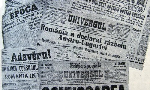 Ediţie de colecţie! Acum 100 de ani ziarul „Adevărul“ anunţa intrarea României în Primul Război Mondial png