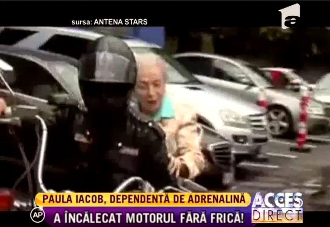 Paula Iacob a făcut o plimbare cu motorul
