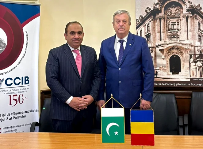 Ilyas Mehmood Nizam și președintele CCIB Iuliu Stocklosa FOTO: CCIB.ro