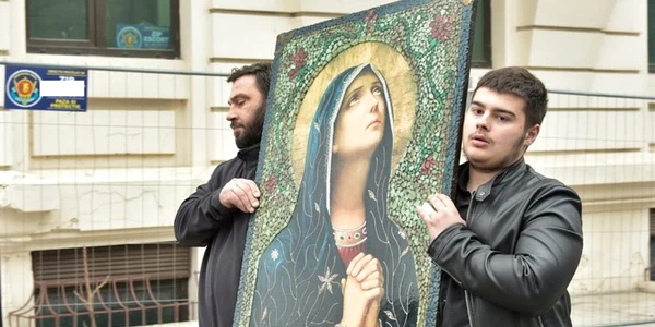 Procesiunea cu icoana FOTO Arhiepiscopia Tomisului