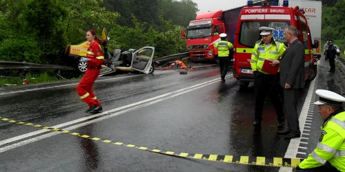 accident rutier grav sibiu foto