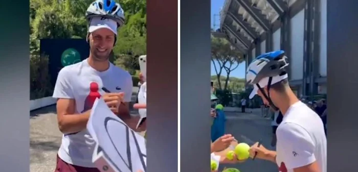 Novak Djokovici, un jucător mereu pus pe glume. Captură Instagram