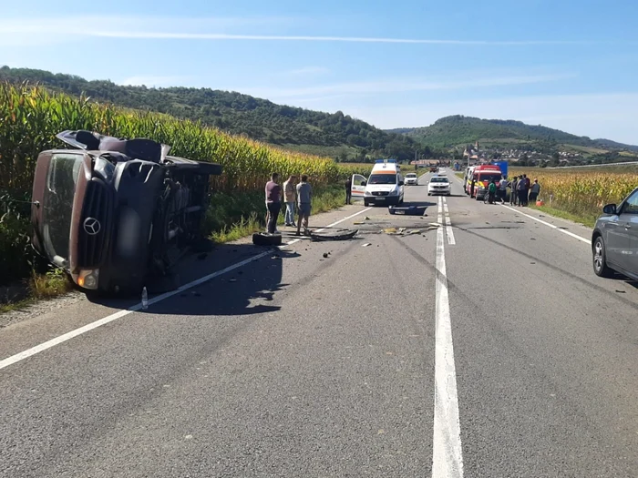 Accident rutier cu trei victime pe DN 14 în Şaroş pe Târnave la Sibiu Foto Adevărul