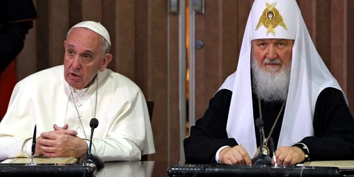 Patriarhul Kirill si Papa Francisc FOTO AFP 