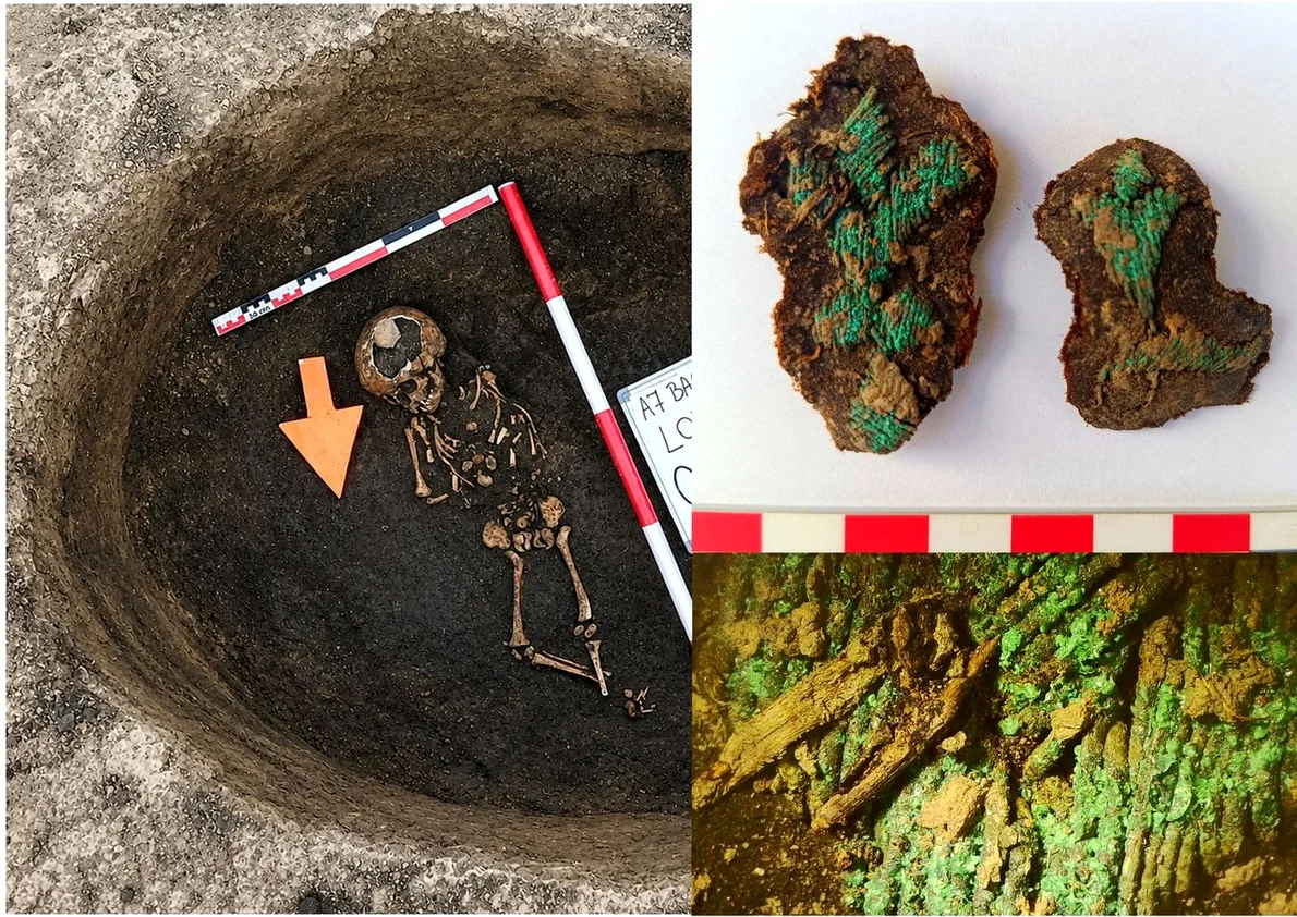 Mormântul unui copil, descoperit în județul Neamț (© Facebook / Vasile Diaconu – archaeologist)