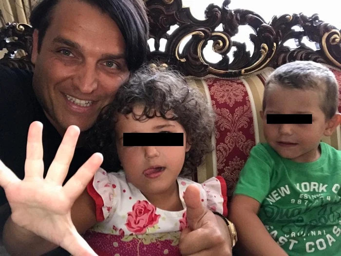 Bogdan Ionescu și cei doi copii, Sofia Anais și Traian Junior