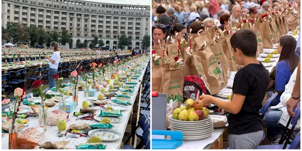 „Masa care unește” a adunat 20.000 de oameni în București. Participanții au stabilit un nou record mondial