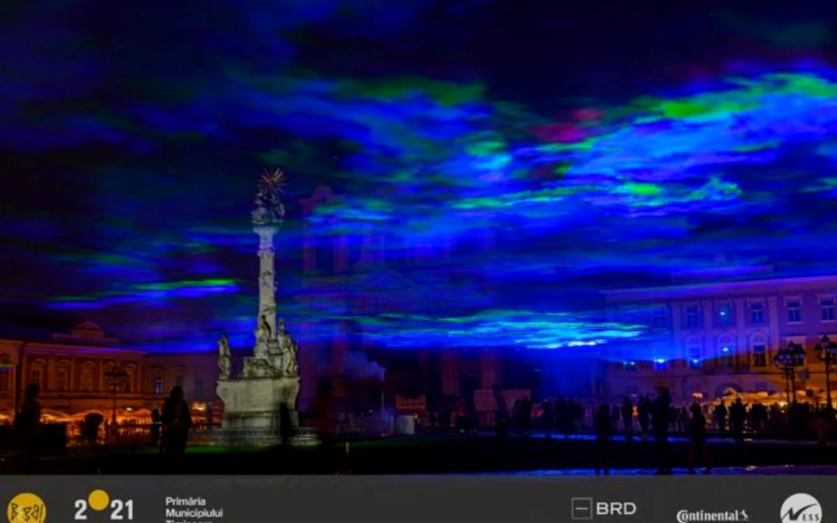 Aurora boreală se vede din Timişoara FOTO Facebook-Bega/Ş.Both