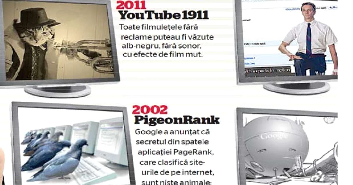 Gmail a fost lansat pe 1 aprilie 2004  şi a fost considerat o farsă, din cauza memoriei de 1 GB