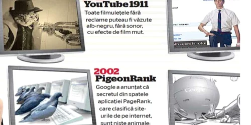 Gmail a fost lansat pe 1 aprilie 2004 şi a fost considerat o farsă, din cauza memoriei de 1 GB