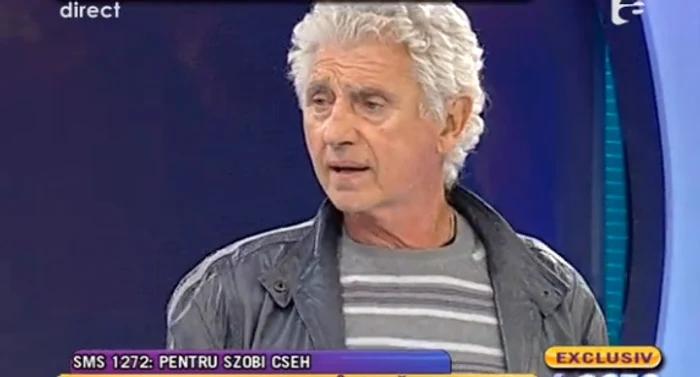 Szobi, în timpul uneia din ultimele apariţii televizate