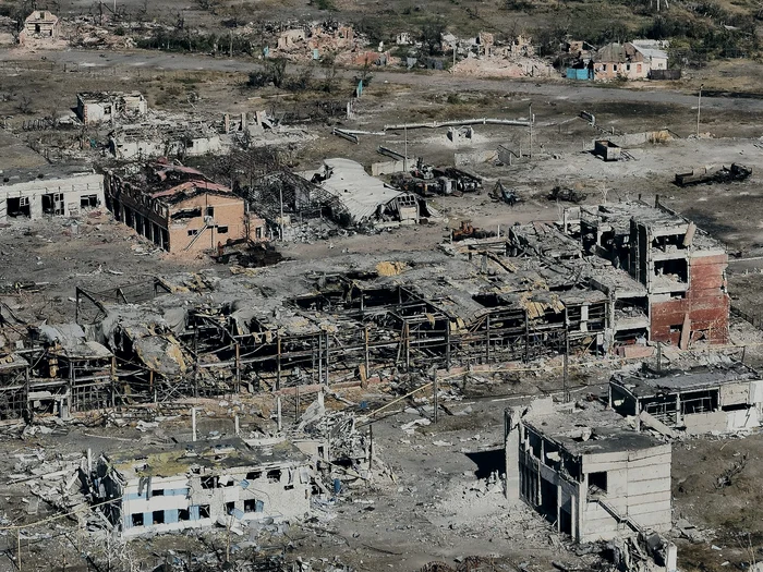 Rușii au pus la pamânt clădirile din Volciansk. FOTO Getty Images