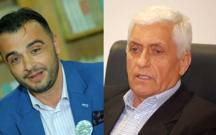 Laurenţiu Roşca Ţigăeru (stânga) îl ţine în corzi pe primarul Decebal Bacinschi (stânga) după evenimentul nefericit de la Sud FOTO Facebook/Adevărul